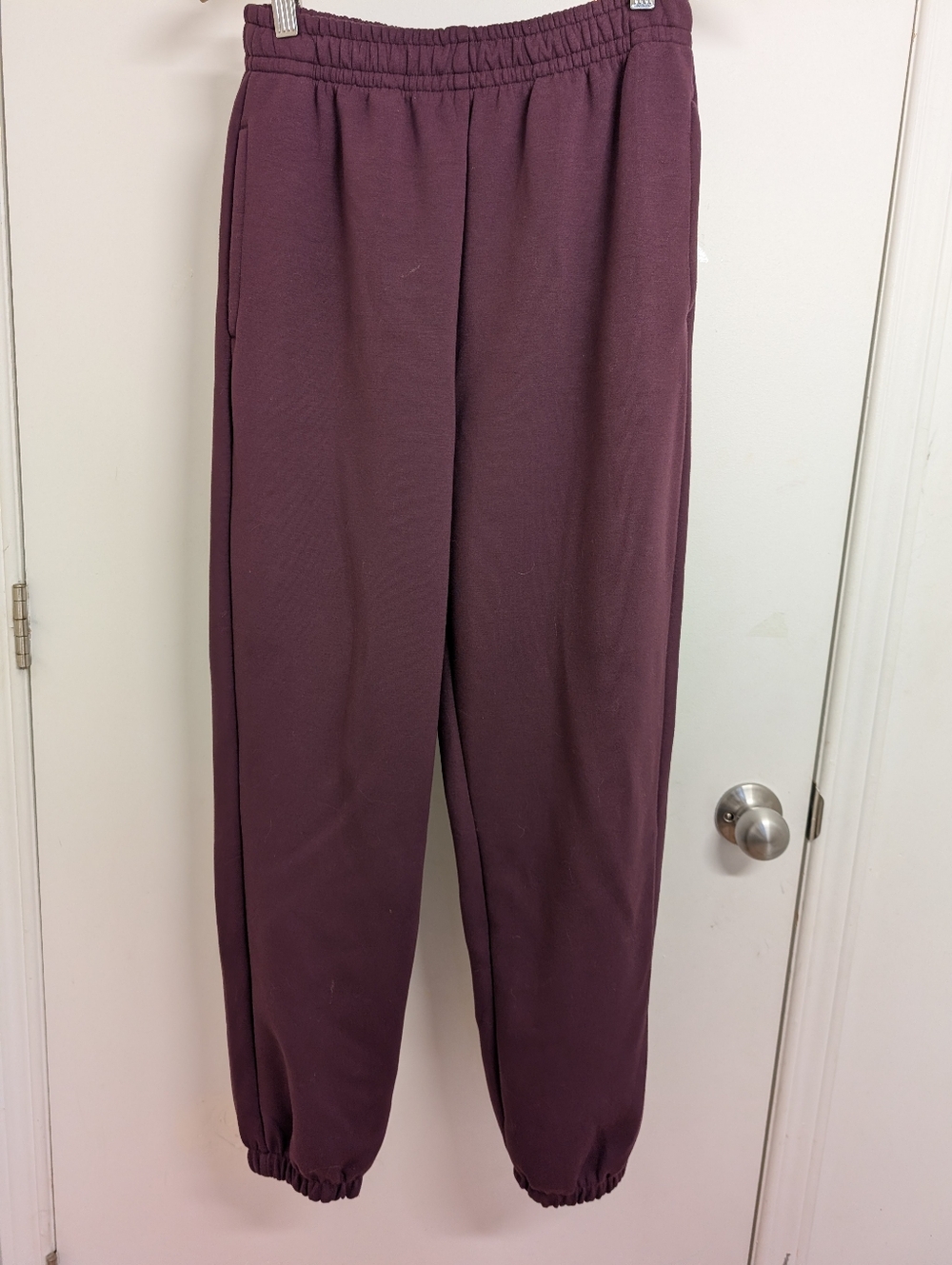 LAZYPANTS JOGGERS BURGUNDY ELASTIC WAIST ATHLEISURE SIZE XS - Picture 2 of 4